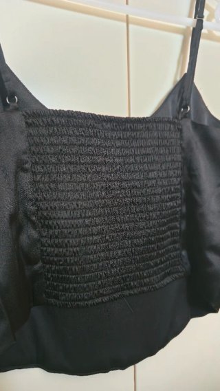 Top corsé Bershka negro
