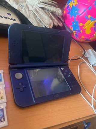 Nintendo 3DS XL Azul + Cargador + 3 Juegos v-001