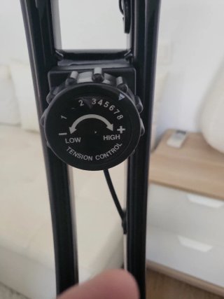 Bicicleta Estática Plegable Negra y Morada