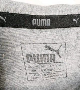 Maglietta Puma Grigia Maniche Corte