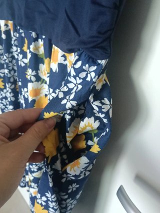 Abito estivo corto floreale blu