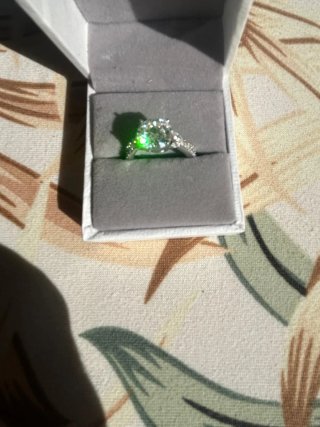 Anillo Moissanita Plata Ley 925