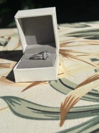 Anillo Moissanita Plata Ley 925