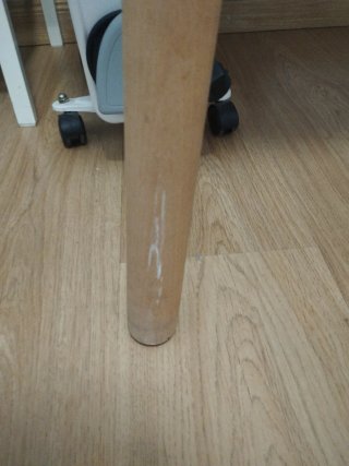 Mesa escritorio/comedor blanca y madera