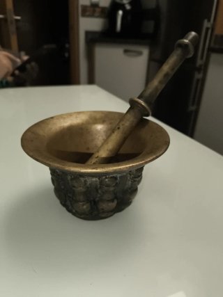Mortero de Bronce Antiguo