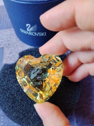 Set 2 Cuori Swarovski SCS Giallo e Arancione