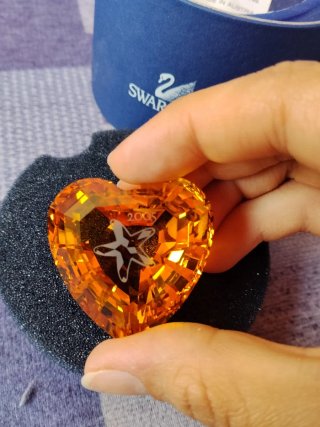 Set 2 Cuori Swarovski SCS Giallo e Arancione