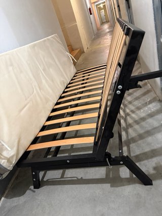Sofá Cama Gris y Negro