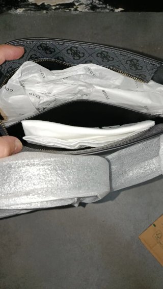Bolso GUESS original gris para mujer