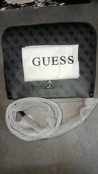 Bolso GUESS original gris para mujer