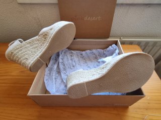 Alpargatas cuña Pink Desert beige