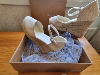 Alpargatas cuña Pink Desert beige