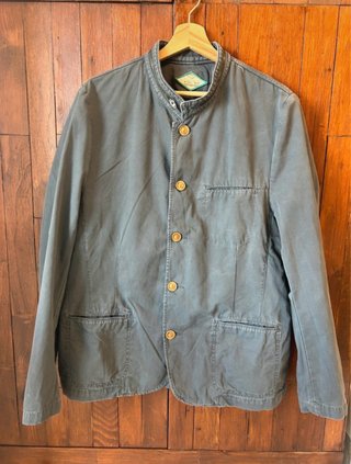 Giacca Zara Man vintage blu petrolio