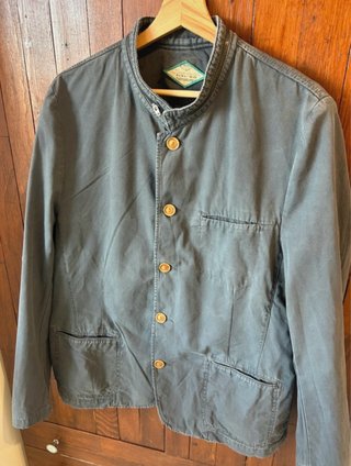 Giacca Zara Man vintage blu petrolio