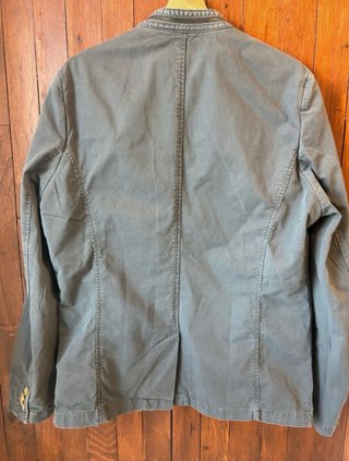 Giacca Zara Man vintage blu petrolio