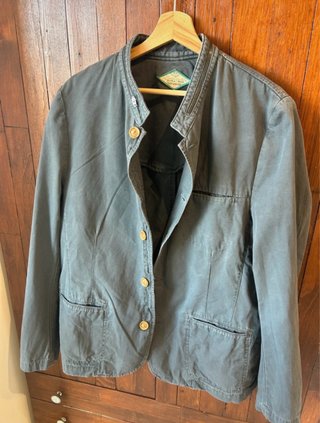 Giacca Zara Man vintage blu petrolio