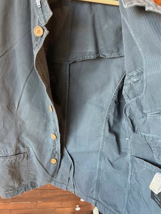 Giacca Zara Man vintage blu petrolio