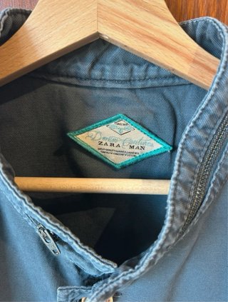 Giacca Zara Man vintage blu petrolio