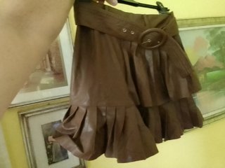 Gonna pelle zara tg Eur m cinta in coordinato vita