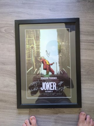 Póster del Joker de Joaquin Phoenix emmarcado.