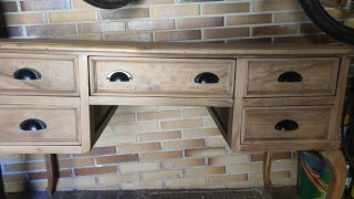 Escritorio Estilo Isabelino Madera Restaurado
