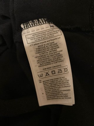 Top Adidas Negro Manga Larga