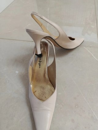Zapatos tacón El Corte Inglés beige talla 37