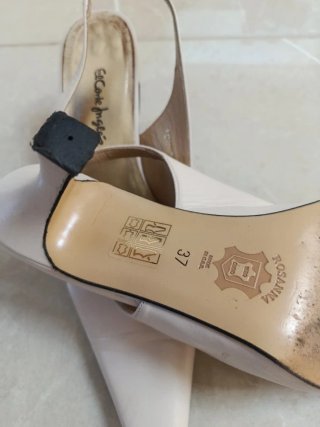 Zapatos tacón El Corte Inglés beige talla 37