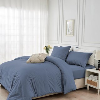 Funda nórdica algodón transpirable suave azul
