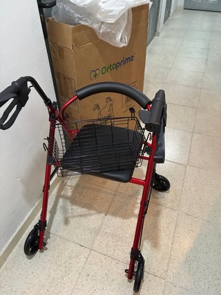 OrtoPrime Andador para Ancianos 4 ruedas con cesta