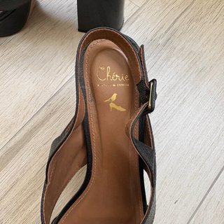 Sandalias de tacón Chèrie plataforma negras