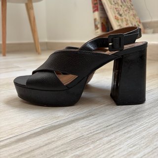 Sandalias de tacón Chèrie plataforma negras