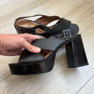 Sandalias de tacón Chèrie plataforma negras