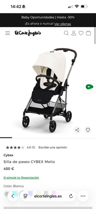 Cybex Melio ovetto + passeggino bianco