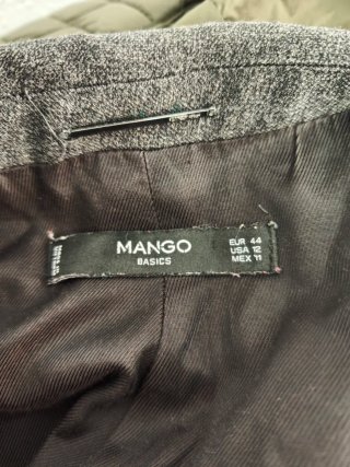 Americana Mango Gris Talla M