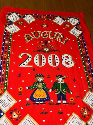 Canovaccio decorativo calendario 2008 – cotone