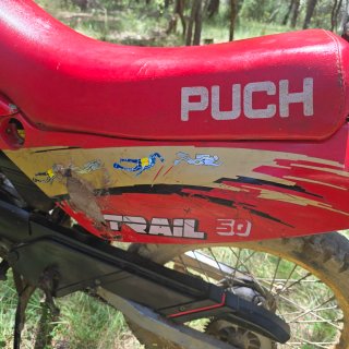 Puch Condor Trail Roja y Dorada