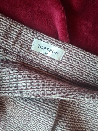 Falda Topshop Beige y Marrón Mujer