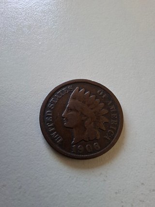 Moneda India Head 1906 en PVC
