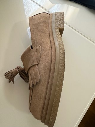 Mocasines Serraje Beige Talla 40