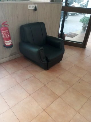 Sillón Vintage Piel Negro