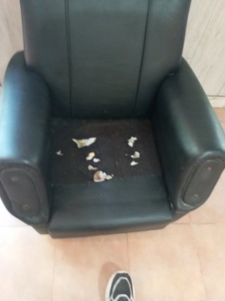 Sillón Vintage Piel Negro