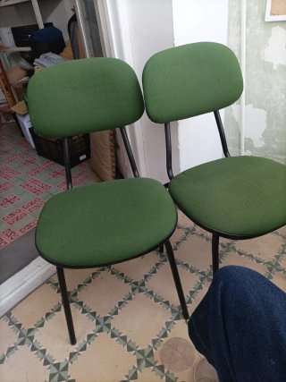 Sillas de oficina verdes
