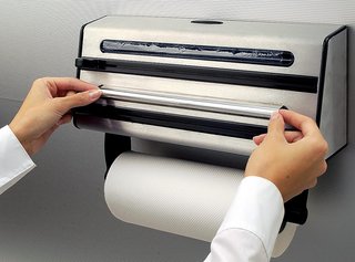 Dispensatore triplo in acciaio inossidabile pratico Emsa
