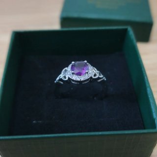 Anillo Plata 925 Circonitas Moradas