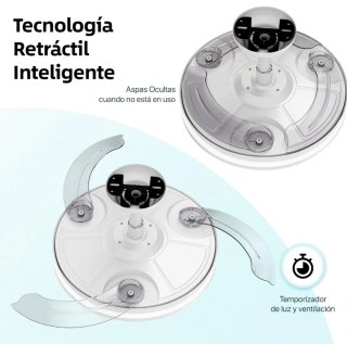 Ventilador Techo LED Aspas Retráctiles