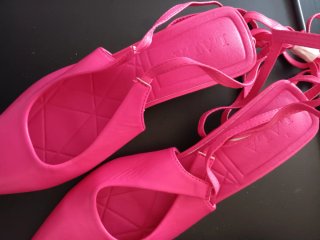 Zapatos destalonados mujer rosa