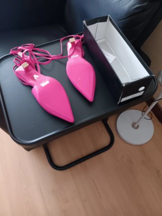 Zapatos destalonados mujer rosa
