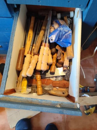 Torno de madera con accesorios no hago envíos