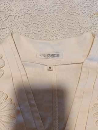 Blusa Camicie Beige Flores